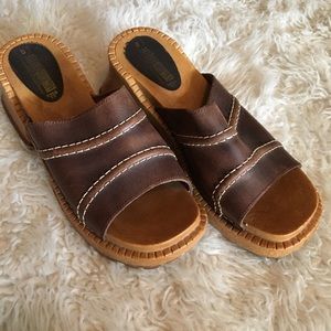 The leather collection Sandal clog Size 8